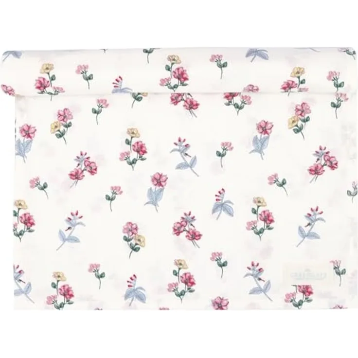 Greengate Tischdecke Portia Tischläufer white 140x45cm
