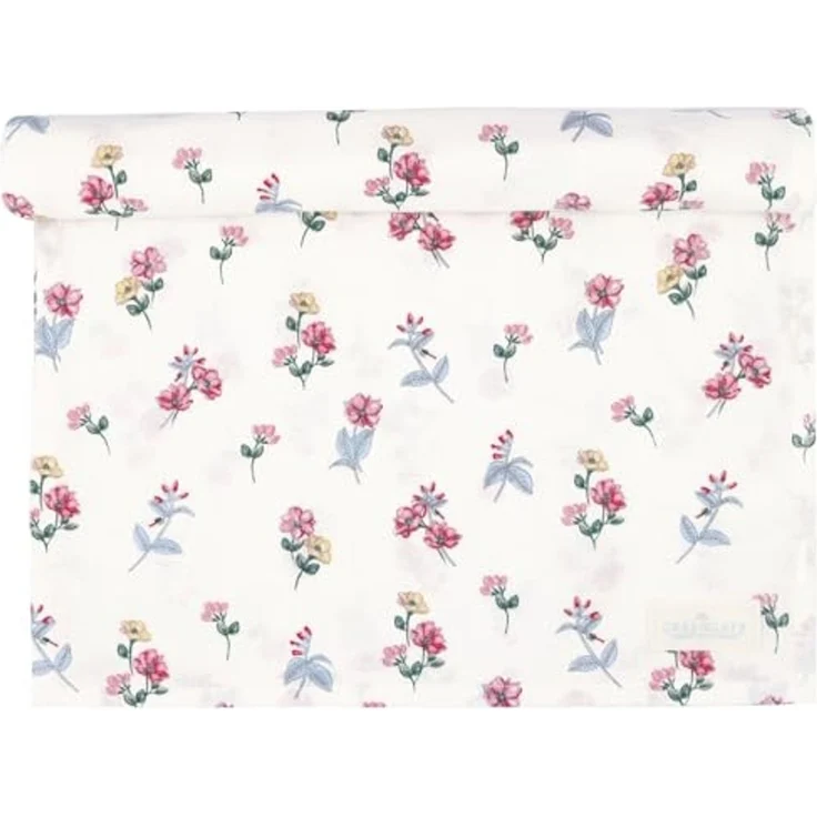 Greengate Tischdecke Portia Tischläufer white 140x45cm – Bild 1