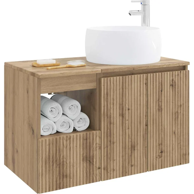 vidaXL Badezimmerschrank-Set 2 stk. Artisan-Eiche 79,5 x 44,5 x 80 cm 3404103 – Bild 3
