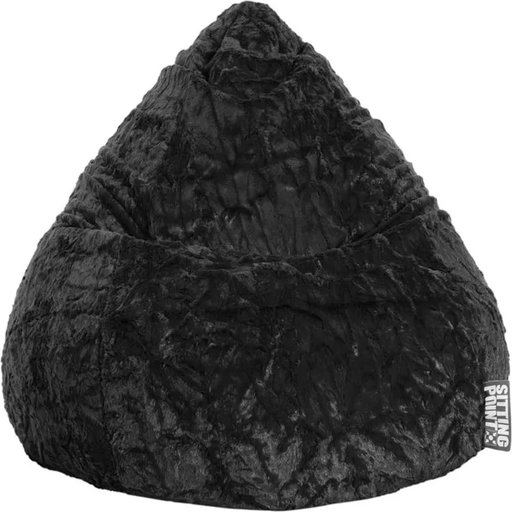 Sitzsack Fluffy XL Schwarz