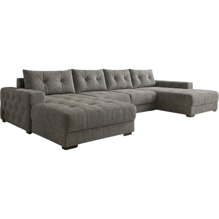 Ecksofa MODENA 320 cm x 185 cm – Stoff: ZOOM 21 Farbe: Grau – Bild 4