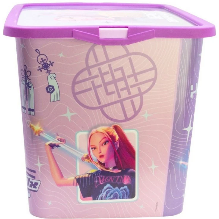 K-Pop Demon Hunters Aufbewahrungsbox HUNTRIX 23 L Klickbox Ordnungsbox Violet für Kinderzimmer und Zuhause (Set) – Bild 4