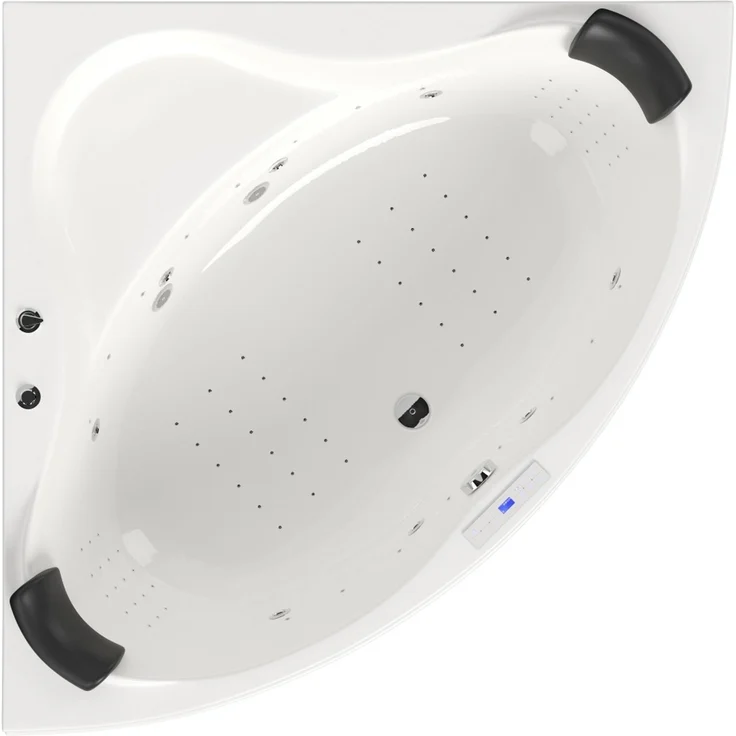 Deluxe Whirlpool Set ENJOY ULTRA mit 80 Düsen und LED ohne Armatur 150x150x59 cm : Ohne Armaturen – Bild 4