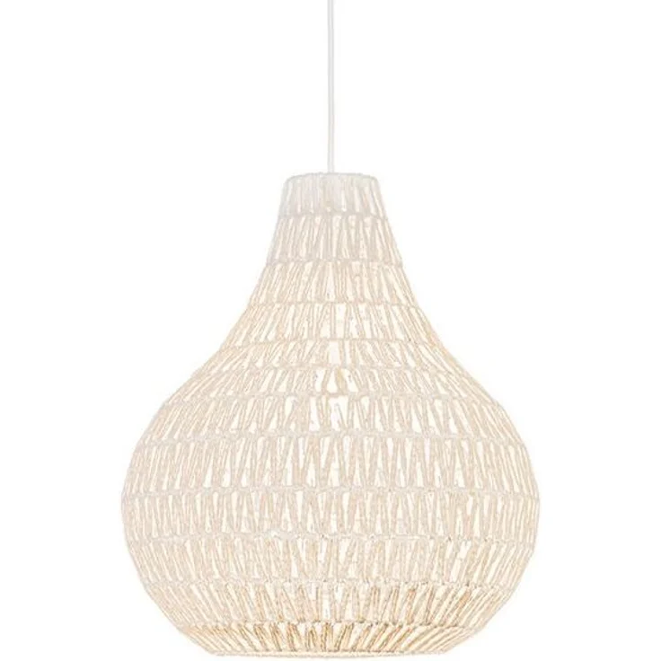 Qazqa Pendelleuchte Lina, ohne Leuchtmittel, E27, Weiß, Design, Seil, 1-flammig – Bild 4