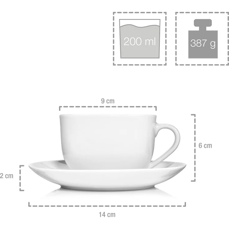 Sänger Kaffeetassen Set New Port mit Untertassen 12 teilig – Bild 3