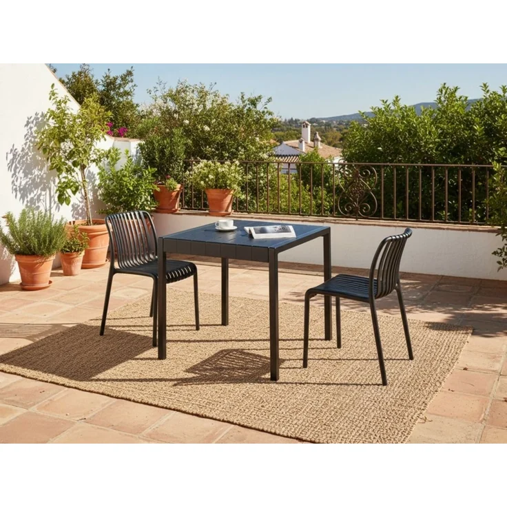 Gartentisch BARTICA 81 cm 84 cm Schwarz – Bild 3