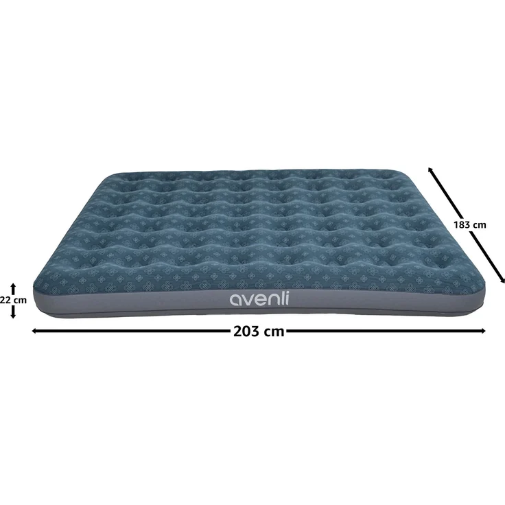 Avenli aufblasbares Luftbett / Campingmatratze für 2 Personen 203 x 183 x 22 cm – Bild 5