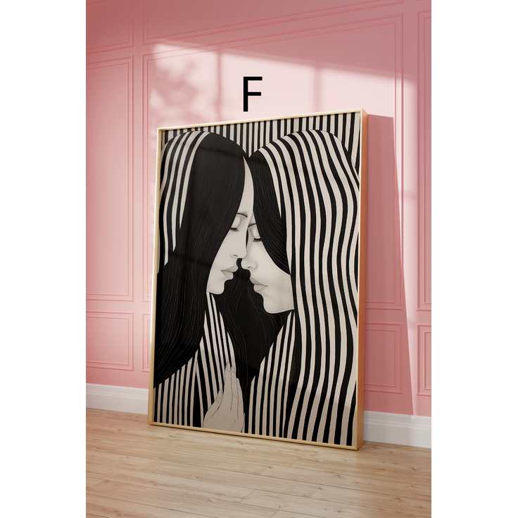Moderne Kunst Poster · Geschenkidee · Elegante Blumenvase und Florale Wandkunst · Dekoprint ohne Rahmen - F / 70 x 100 cm