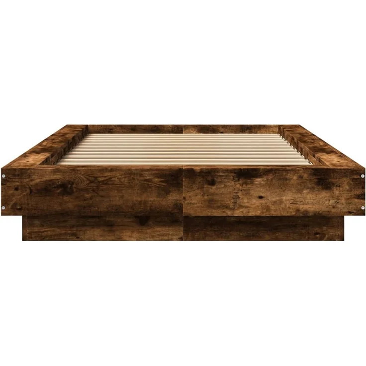 vidaXL Bettgestell Räuchereiche 90x190 cm Holzwerkstoff 3281242 – Bild 4