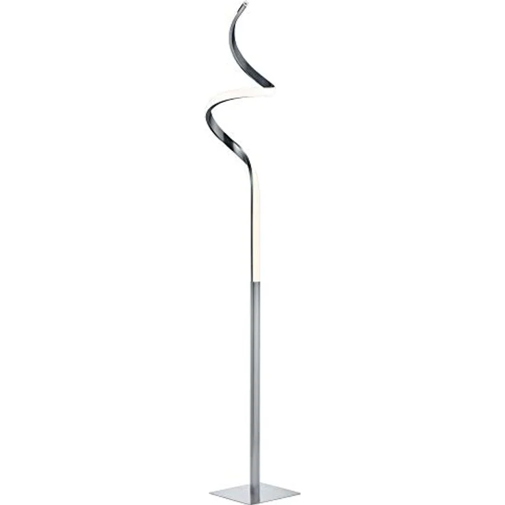 Reality Leuchten LED Stehleuchte Course R42051107, Metall Nickel Matt, Acryl weiß, inkl. 11 Wat LED, Sensor Dimmer – Bild 1