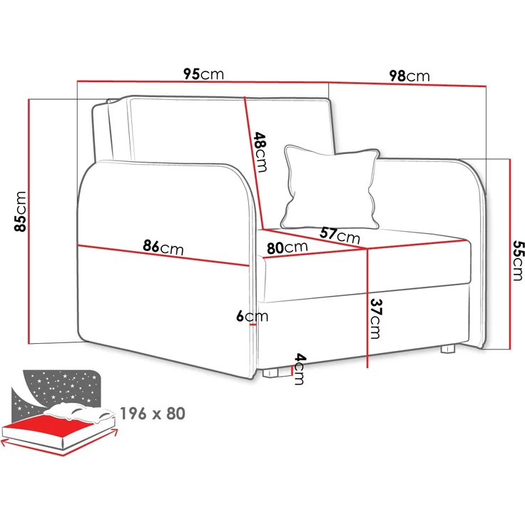 Schlafsofa Viva Loft I (Farbe: Run Again 06) – Bild 6
