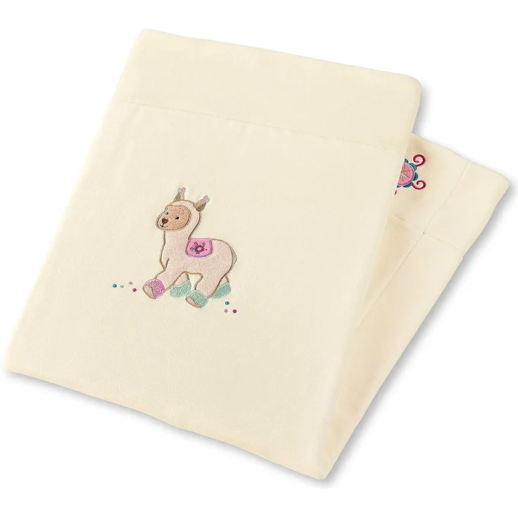 Sterntaler Schmusedecke Kuschelzoo, Lama Lotte, Alter: Für Babys ab der Geburt, 75x100 cm, Beige
