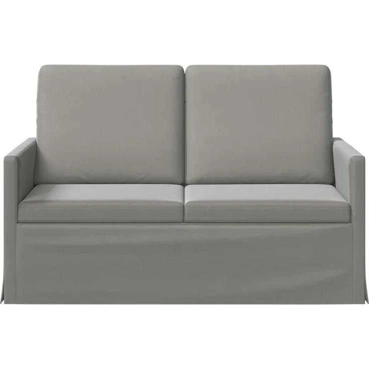 vidaXL 2-Sitzer Sofa Hellgrau 130 x 81 x 82 cm Samt (V) 42041054 – Bild 2