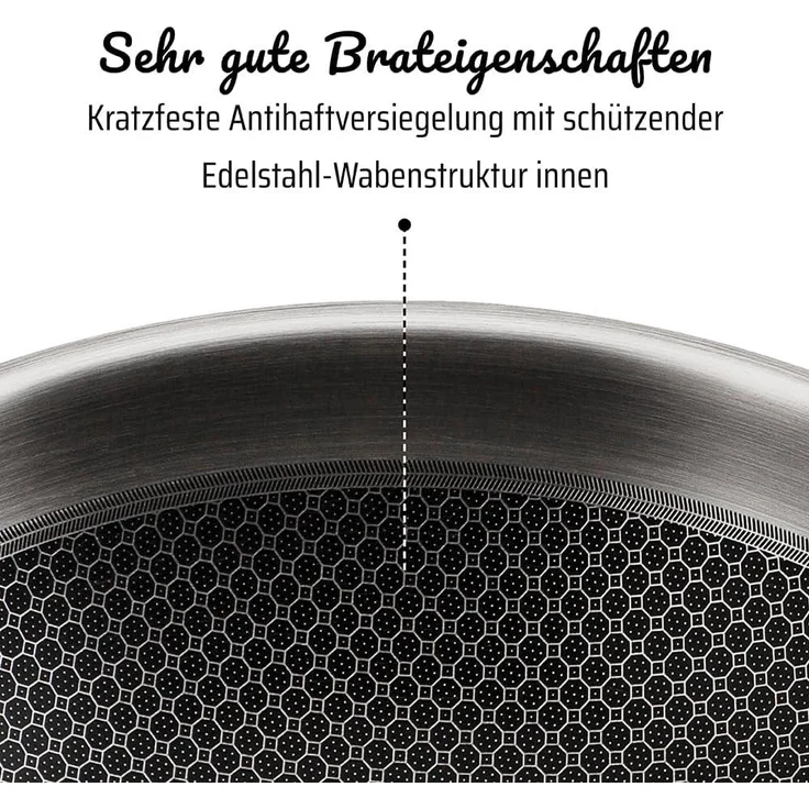 GSW 868518 Inoxxa Black, Bratpfanne mit Wabenstruktur - ⌀24 cm – Bild 4
