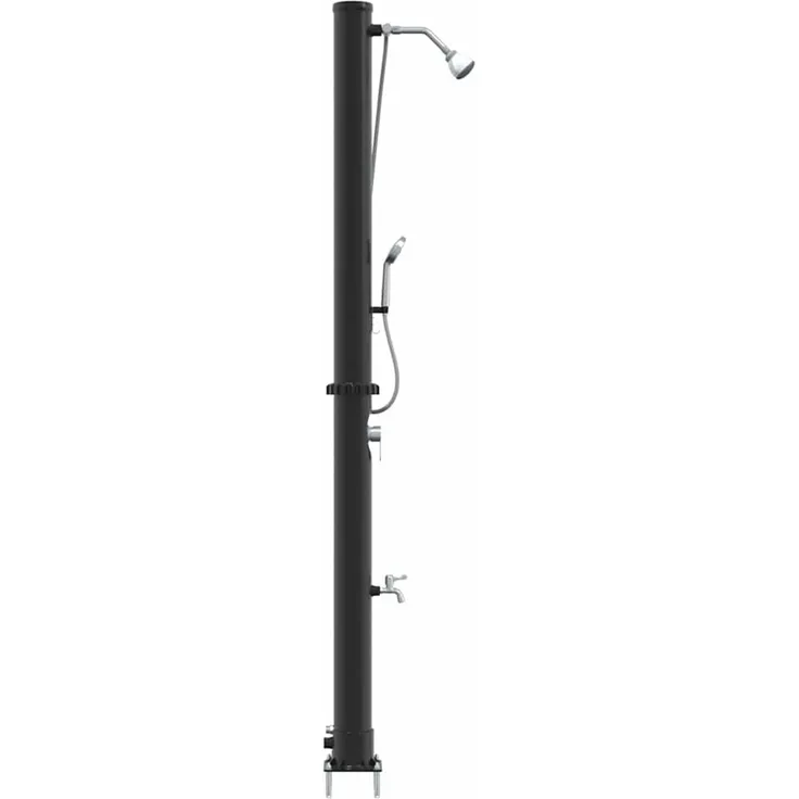 vidaXL Außen Solardusche Schwarz 217 cm PVC und Aluminium 42003410