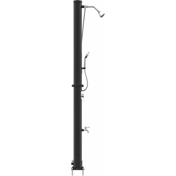 vidaXL Außen Solardusche Schwarz 217 cm PVC und Aluminium 42003410 – Bild 1