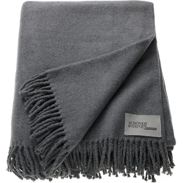 Wohndecke Basics, SCHÖNER WOHNEN-Kollektion, mit Fransen, Kuscheldecke – Bild 2