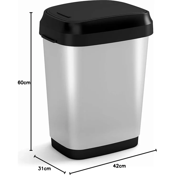 KISS Mülleimer, Stahl, Steel, 43. 5x32. 5x89. 5 – Bild 8