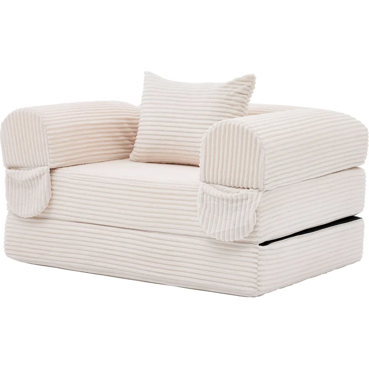 ZUBALIYA SchlafSofa mit Cordbezug, mit Schaumstoffpolsterung, ohne aufwendige Montage, für Wohnzimmer und Apartments – Bild 13