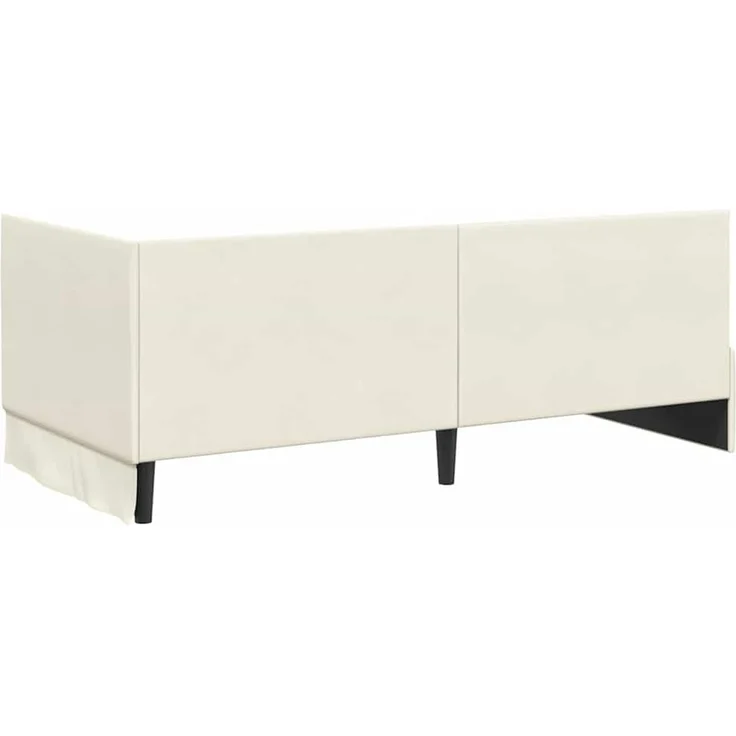 vidaXL Eckbettgestell mit Matratze 2 pcs Creme Samt 3393815 – Bild 9