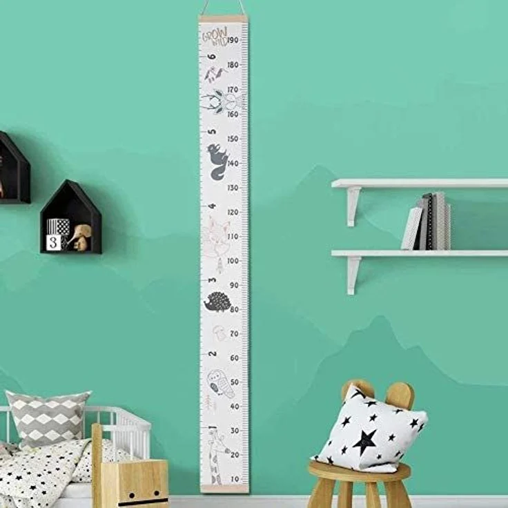 Kinder Messlatten Kinder Höhe Maßnahme Wachstumstabelle Tragbare Nette Wandaufkleber Home Raumdekoration für Kleinkinder Babys(#1) – Bild 2