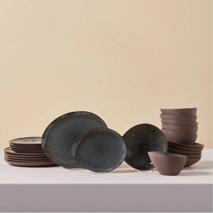 Karaca Geschirr-Set Karaca Earth Collection Bon Reaktiv 24-teiliges Geschirrset 6 Personen