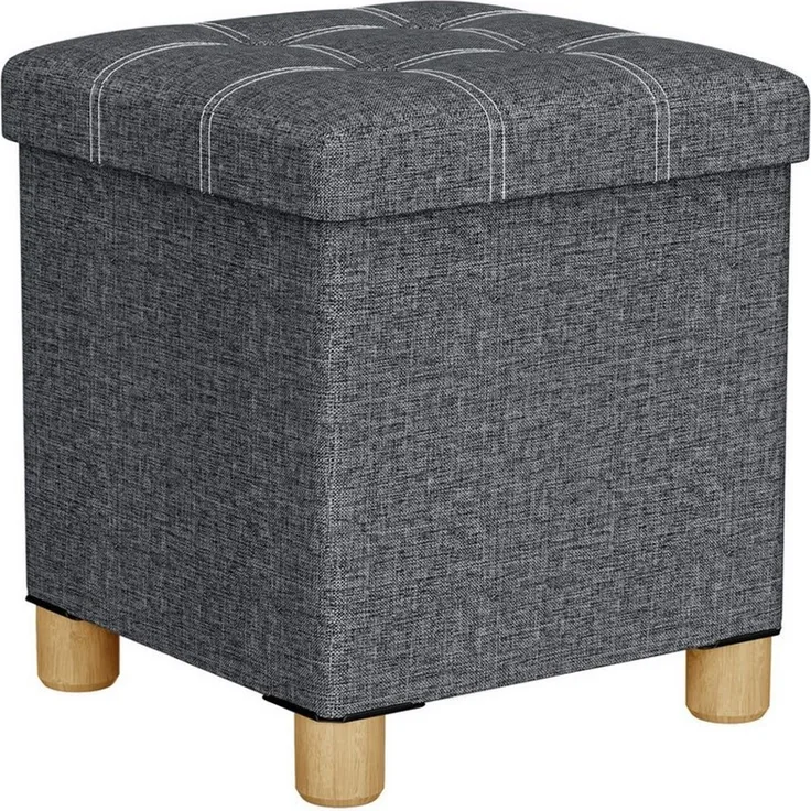 Oak&Tea Stauraumhocker Sitzhocker mit Stauraum – Klappbare Aufbewahrungsbox & Sitzwürfel
