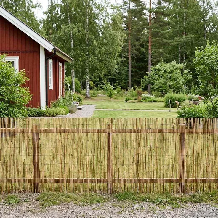 vidaXL Gartenzaun 1000 x 90 cm Schilf Kohlenstoff 42031267 – Bild 3