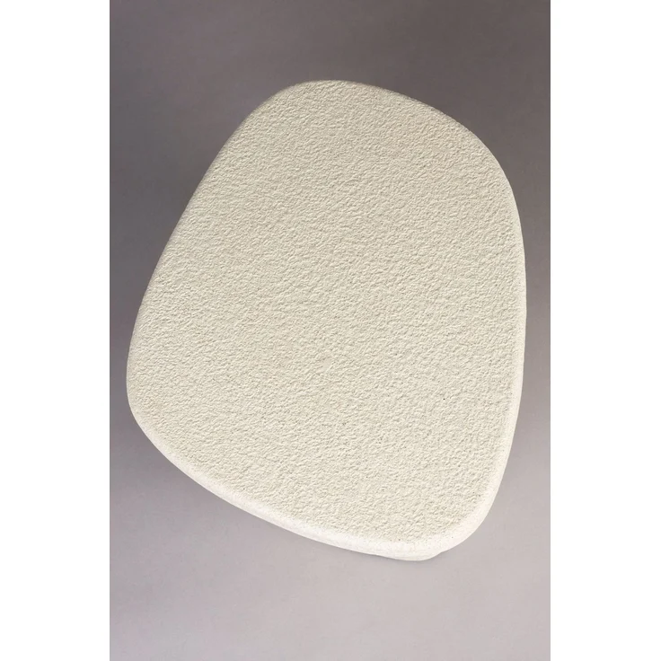 DutchBone Beistelltisch Veda Low aus recyceltem Marmor in Beige, Boho-Chic Stil 41x56x35 cm – Bild 3