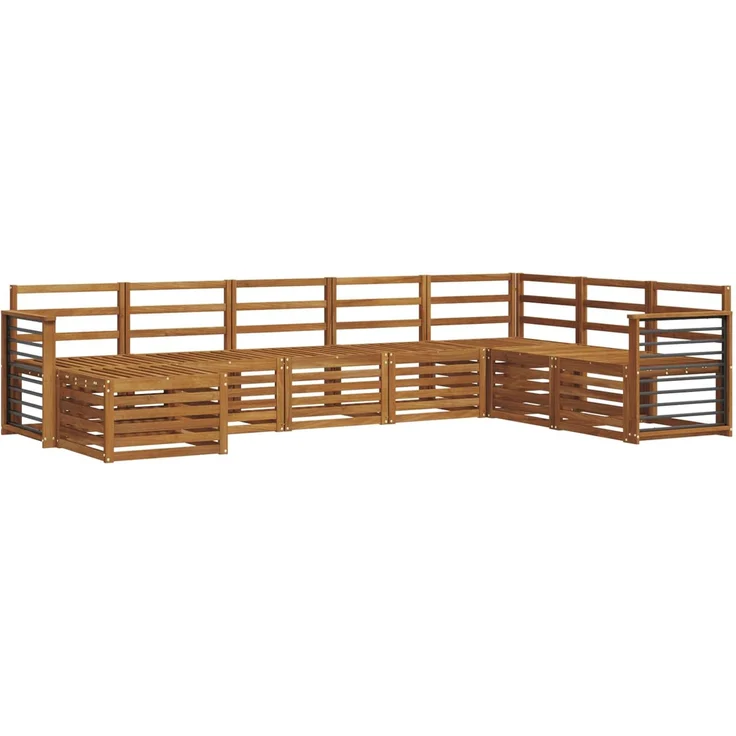 vidaXL Outdoor-Sofagarnitur 8 stk. 8-Sitzer Natur Massivholz Akazie 3375299 – Bild 2