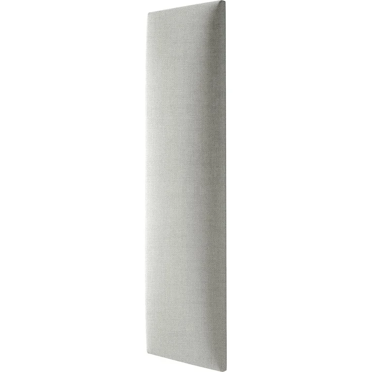 MOLLIS Polsterplatte, Rechteckiges und Dekoratives Wandpaneel, Geeignet als Bettkopfteil oder Aufprallschutz, Reduziert Schall und Verbessert Akustik, aus Schaumstoff, 60x15 cm, Silber – Bild 1