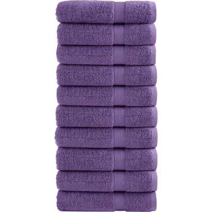 vidaXL Premium-Handtücher SOLUND 10 Stk. Lila 50x100 cm 600 g/m² 137355 – Bild 1