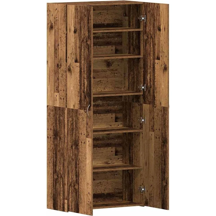 vidaXL Schuhschrank mit Regal Braun 80 x 35,5 x 180 cm Holzwerkstoff 3333843 – Bild 4