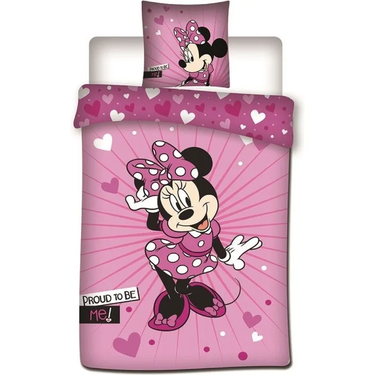 Disney Minnie Mouse Bettwäsche-Set – 140x200 cm Bettbezug & 63x63 cm Kissenbezug aus Microfaser