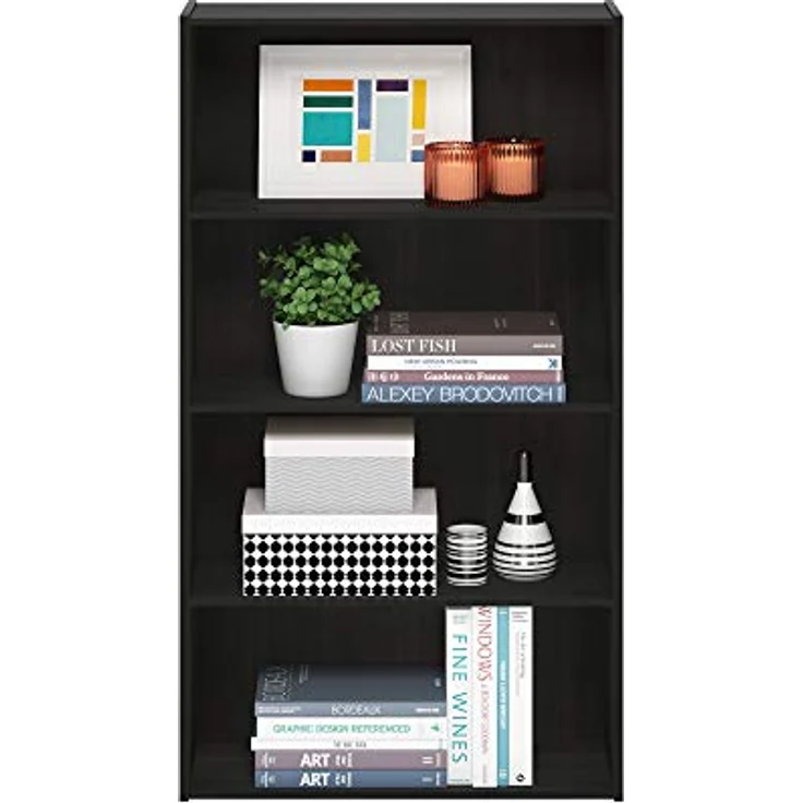 Furinno Regal mit 4 Fächern, Verbund-Holz, Espresso, 23. 88x23. 88x105. 92 cm – Bild 7