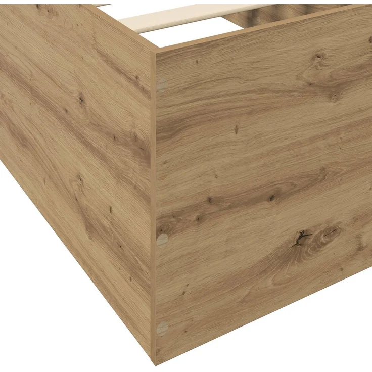 vidaXL Bodenbettgestell Kunsthandwerk Eiche 80 x 200 cm Holzwerkstoff 3429540 – Bild 6