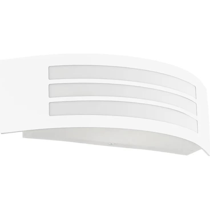 EGLO Wandlampe außen Leiros, Außenbeleuchtung Hauswand, rechteckige Wand Außenleuchte, Außenwandleuchte aus Metall in Weiß, Außenlampe mit E27 Fassung, IP44