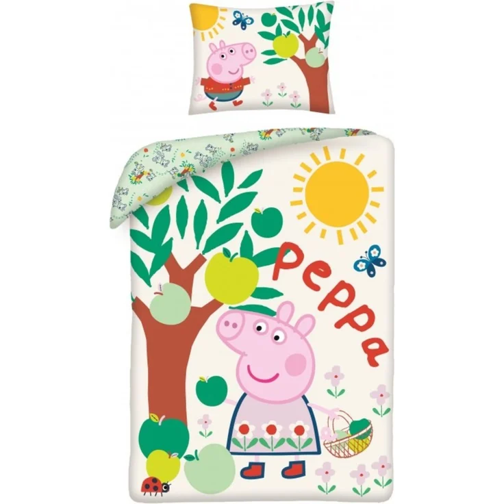 Peppa Pig Bettwäsche Set aus Baumwolle Bettdeckenbezug 140 × 200 cm mit 70 × 90 cm Kissenbezug – Bild 1