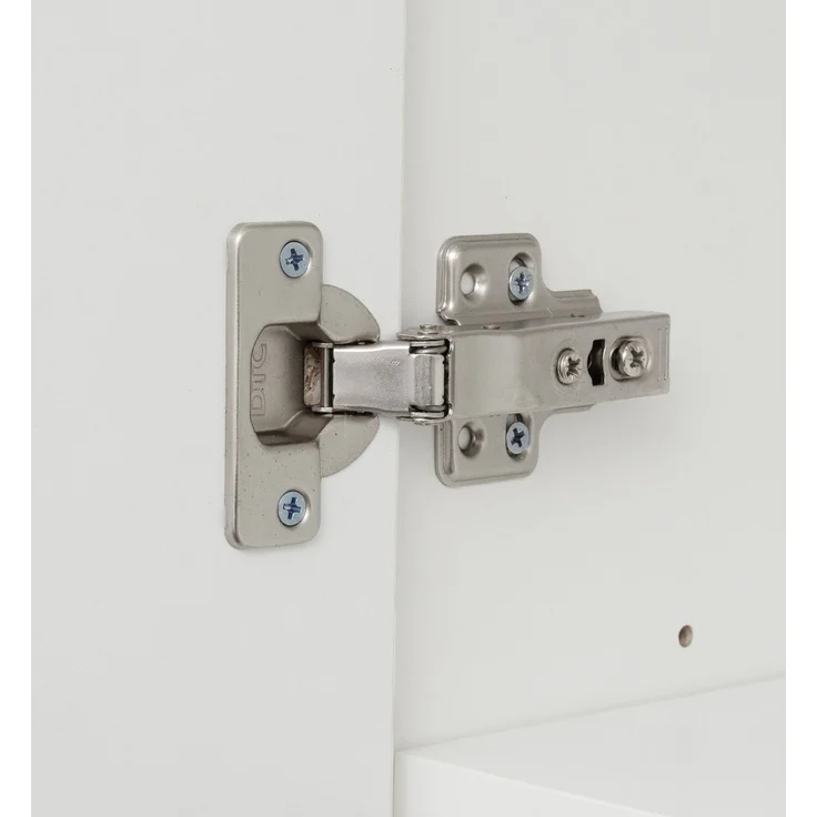 ZUBALIYA Hängeschrank (59,5 x 35 x 182 cm), 2 Türen, LED - Beleuchtung, Stauraum für Wohnbereich, Küche oder Bad entsprechend dem Aufstellort, Weiß – Bild 20