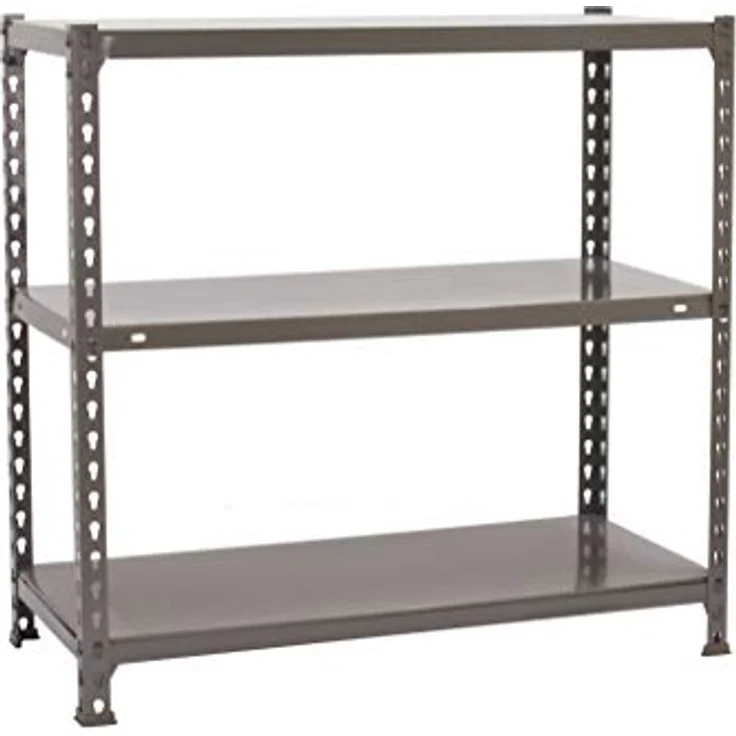 Simon Rack Schwerlastregal, 900 x 1000 x 400 mm, Bis 70 kg Belastbar, 3 Verstellbare Ablagen, Kellerregal, Lagerregal, Grau - Ecoclick – Bild 5