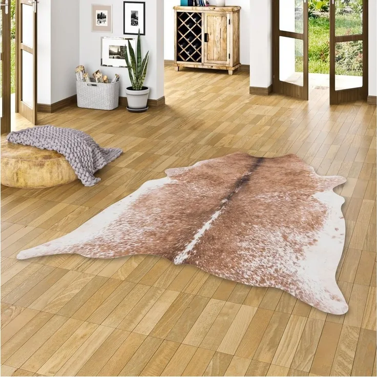 Pergamon Fellteppich Teppich Kunstfaser Tierfell Optik, Rechteckig, Höhe: 7 mm