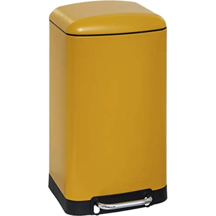 5 five simply smart Cestino in metallo 30 l Ariane, Kosmetikeimer mit Fußpedal, herausnehmbarem Eimer und Soft-Close-Mechanismus, arancione chiaro