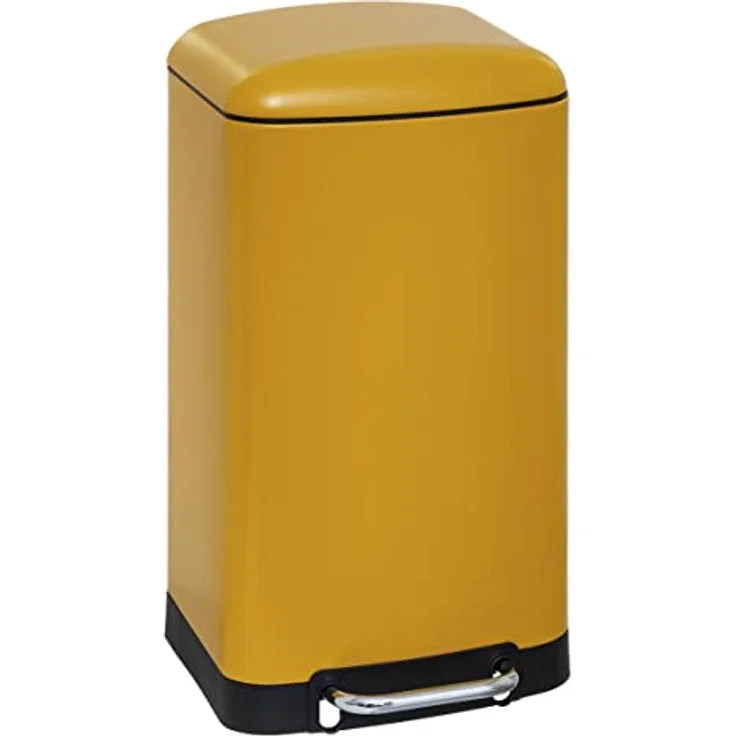 5 five simply smart Cestino in metallo 30 l Ariane, Kosmetikeimer mit Fußpedal, herausnehmbarem Eimer und Soft-Close-Mechanismus, arancione chiaro – Bild 1