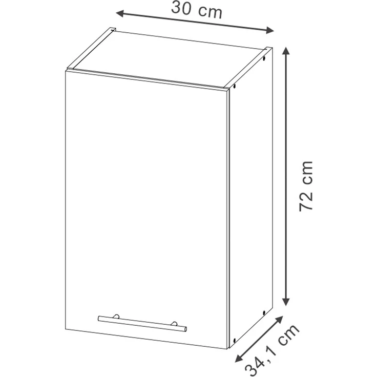 Hängeschrank Fame-Line Schwarz gestreift 30 cm Vicco – Bild 3