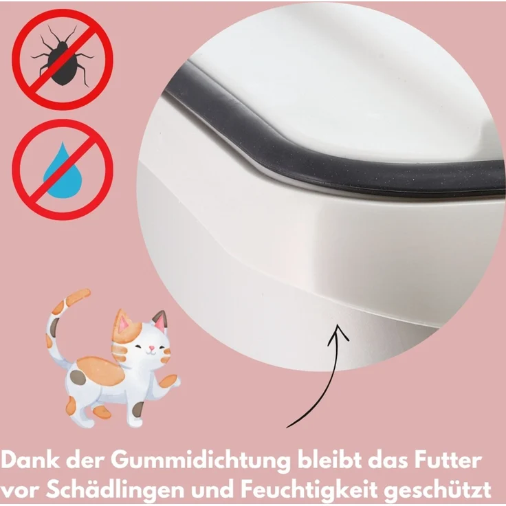 Futtertonne Luftdicht mit Deckel Futtertonne Hund Katze Hundefutter Aufbewahrung Trockenfutter Aufbewahrung Futterbox Hund Hundefutter Box 13 L – Bild 7