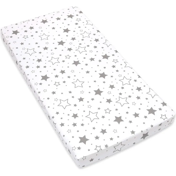 Amilian Spannbettlaken Spannbetttuch für Babybett Kinderbett Baby 100% Baumwolle 140x70 cm, Gummizug: an den Ecken, in vielen Mustern erhältlich
