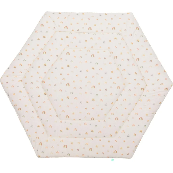 Fillikid Einlage Laufstall 6-eckig Exklusiv | Krabbeldecke Laufgitter 124 cm | Schutzeinlage Laufgitter weich gepolstert | Spieldecke waschbar | Laufgittereinlage – Bild 1