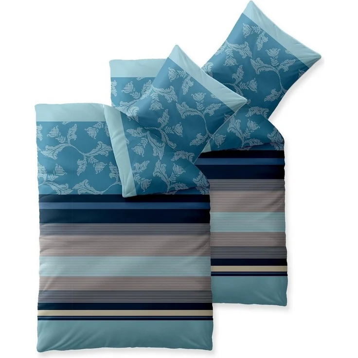 aqua-textil Bettwäsche Trend Bettgarnitur Renforcé Reißverschluss 4 teilig 135x200cm Isabis, Baumwolle, 4 teilig – Bild 5