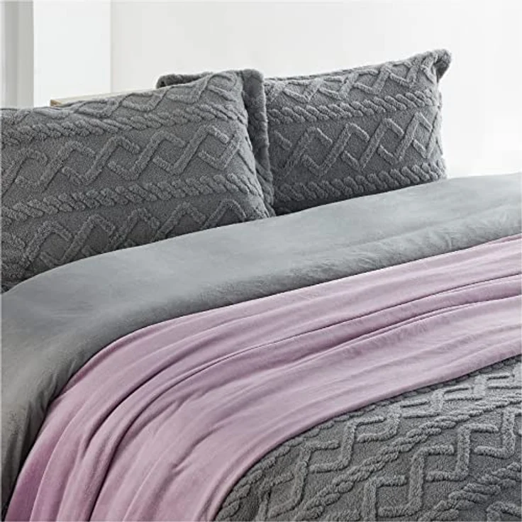 BEDSURE Kuscheldecke Flauschig Decke Fleecedecke - Wohndecke Warm Winter Weich, Sofadecke Kleine, Decke Couch Blanket, Kuscheldecke Kinder, Wohn&Kuscheldecken 130x150 cm, Sofa überwurfdecke Lilla – Bild 8