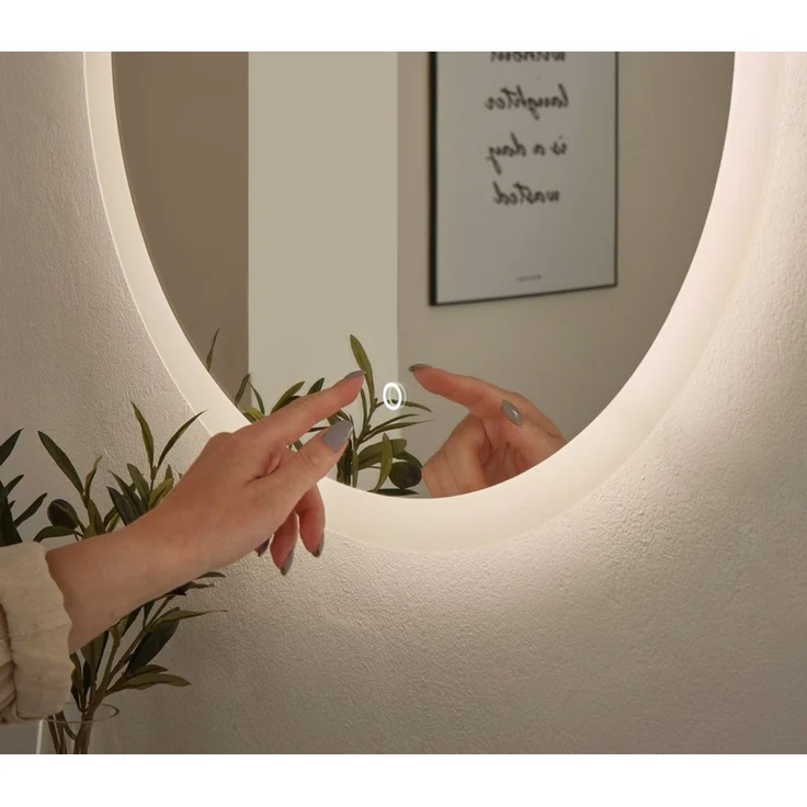 Badezimmer Spiegel Glide mit LED Beleuchtung rund 60 cm – Bild 3